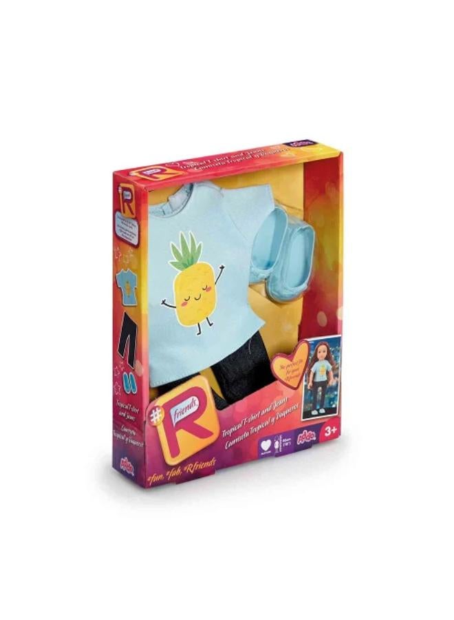 تيشيرت استوائي وجينز