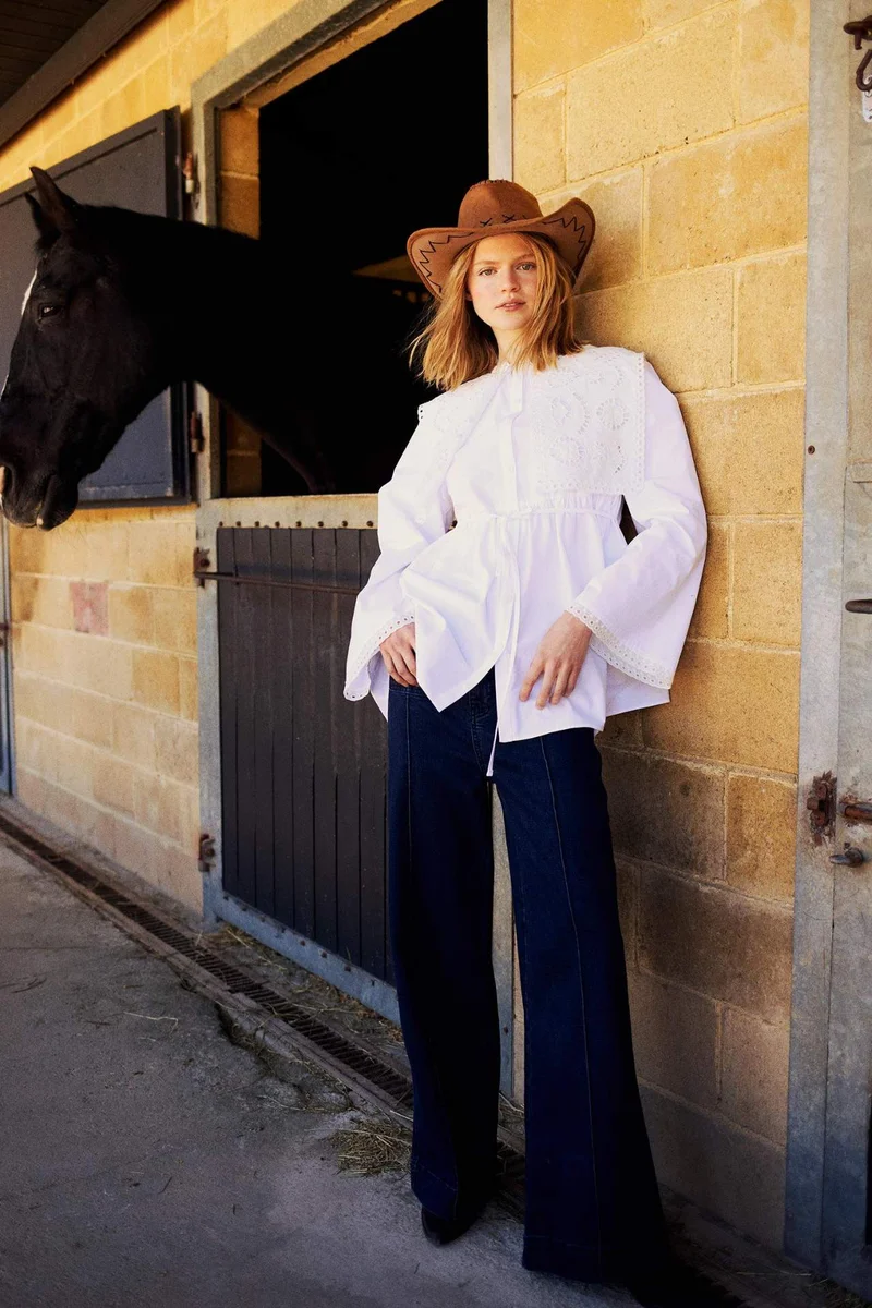 ديفاكتو Short Wide Leg High Waist Jeans