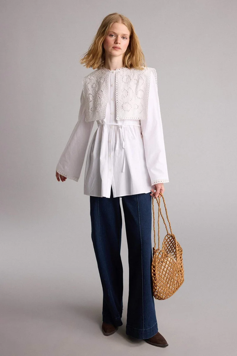 ديفاكتو Short Wide Leg High Waist Jeans