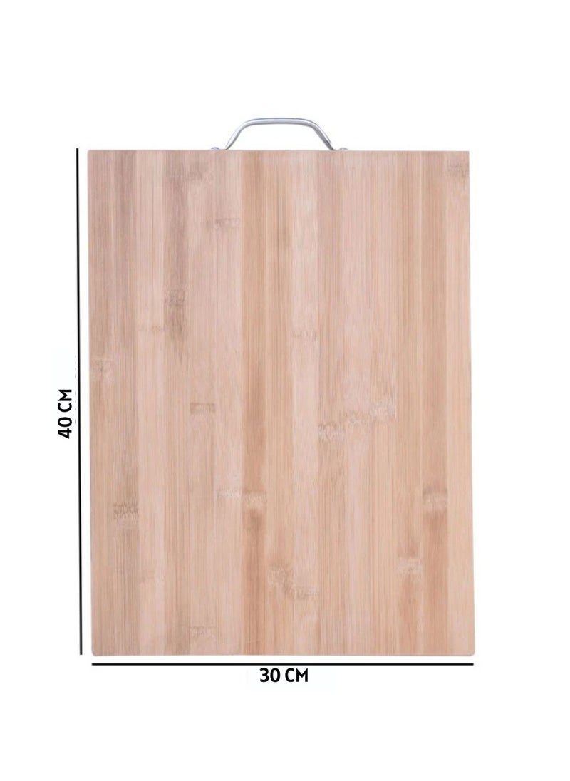 2 Pcs Bamboo Cutting Boards For Kitchen Wooden Cutting Board For Chopping Meat, Vegetables, Fruits, Cheese, Knife Friendly Serving Tray With Handles 40X30CM And 34X24CM - pzsku/Z9E2BEFAA061F0B6F23E3Z/45/_/1713793030/6223eda8-c0f3-4b20-b639-948d2f3b26a0