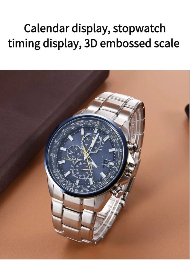 General Men's Business Casual Watches（men's chronograph quartz watch, business watch, luxury texture watch）  - Image 2