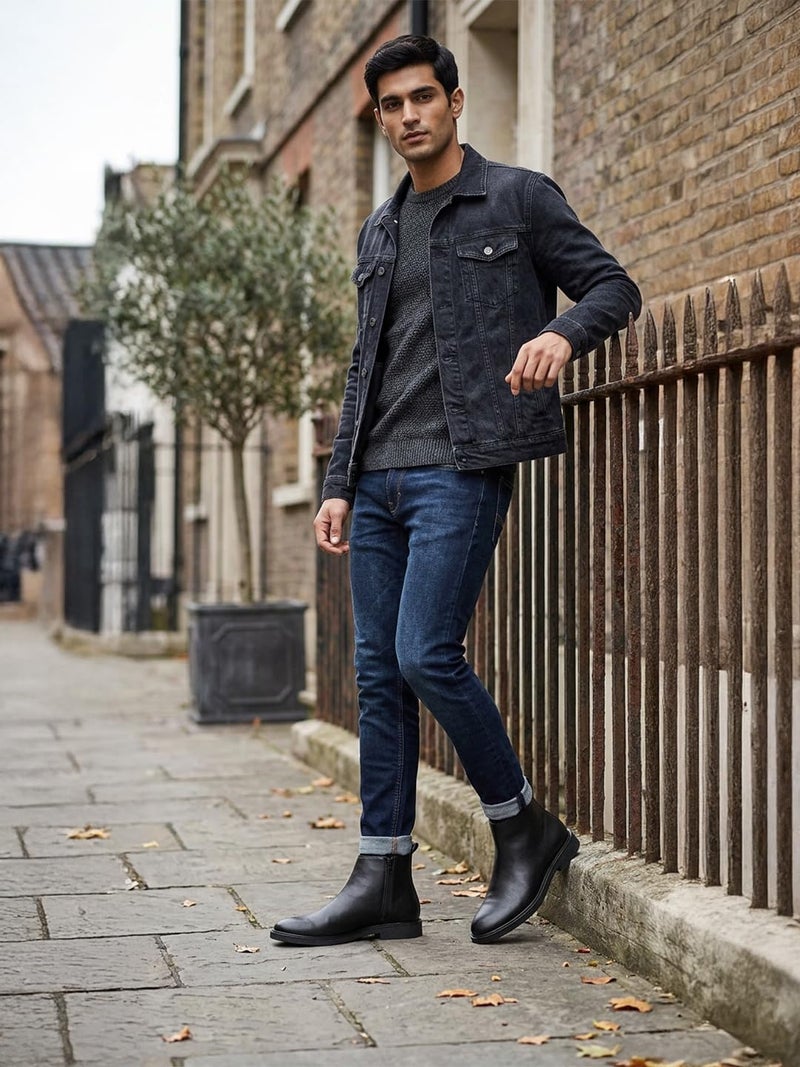Carlton London Men's Boot,BLACK,UK-9 - Image 2