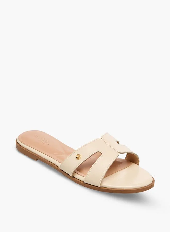 Celeste IVORY Women Cut-Out Detail Flat Sandals for Women | Best Price UAE