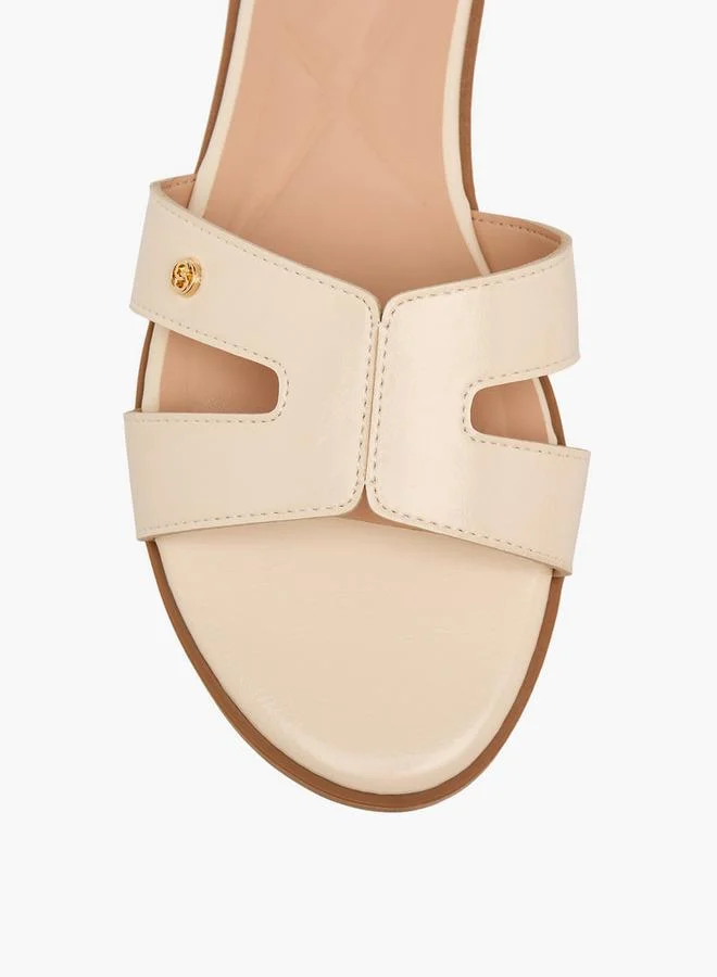 Celeste IVORY Women Cut-Out Detail Flat Sandals for Women | Best Price UAE