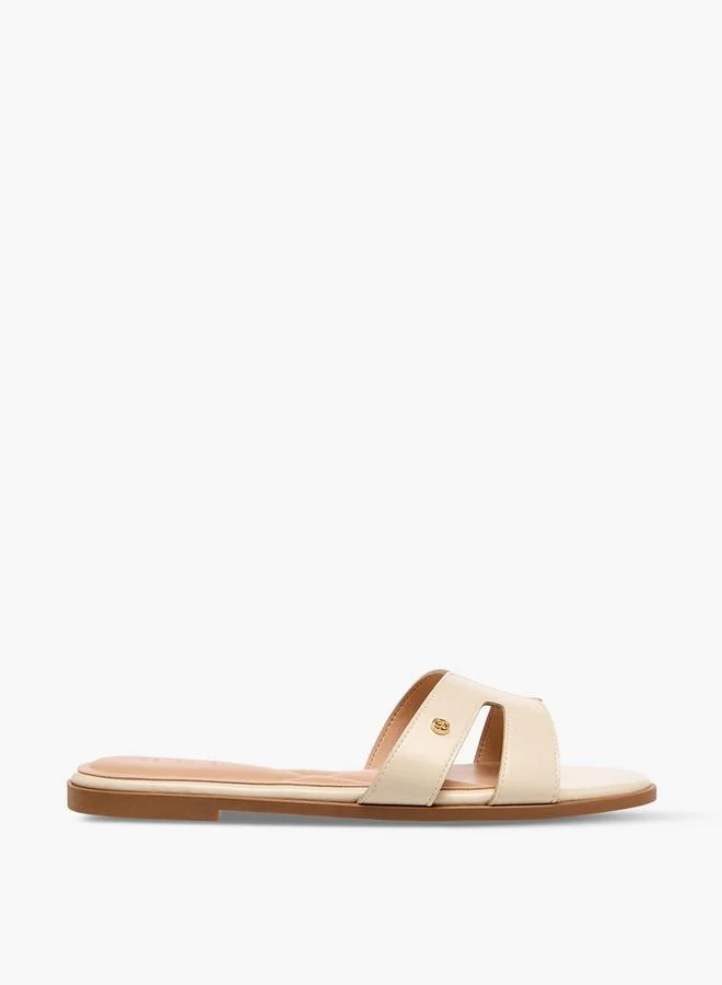 Celeste IVORY Women Cut-Out Detail Flat Sandals for Women | Best Price UAE
