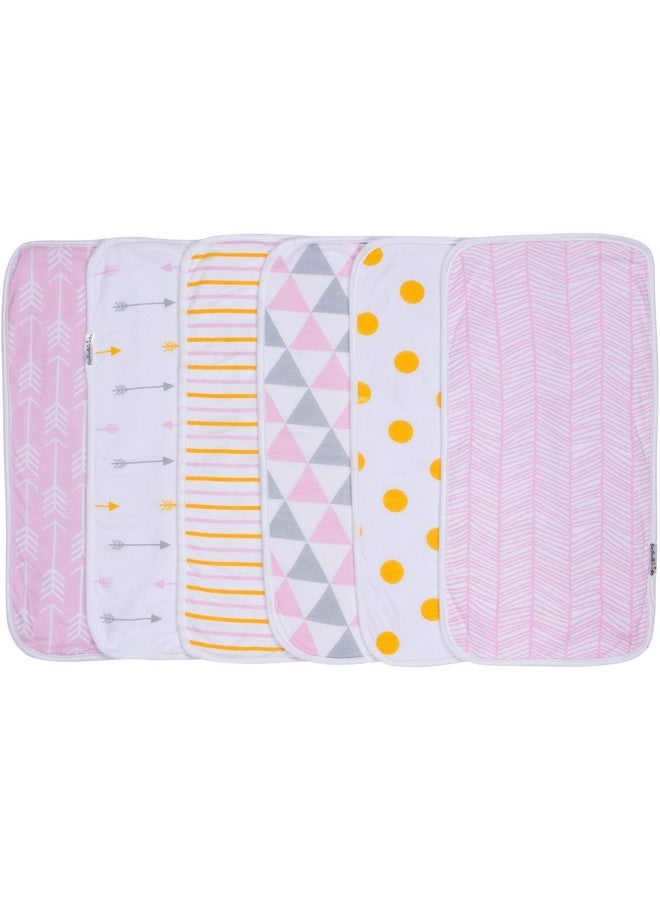 BaeBae Goods Burp Cloths for Baby Girl - Ultra Absorbent Burping Rags - Anti Shrink Unisex Burpy Clothes - Super Soft Jersey Cotton, Large 21"x10" - Thick for Newborn Cloth Diapers - 6 Pack - Image 3