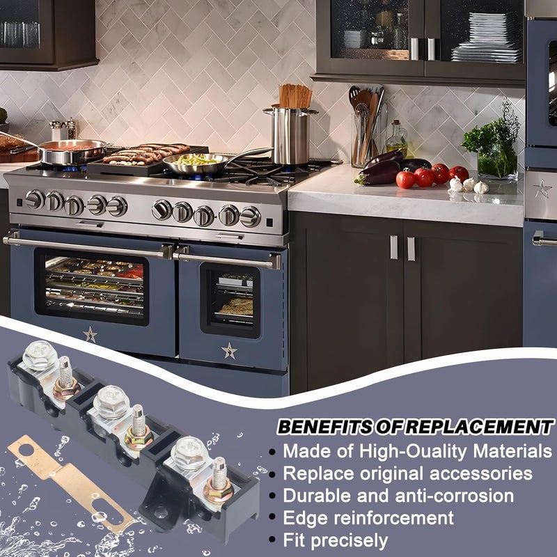 FEIMAOTUI 5303935271 Terminal Block Kit Compatible with Frigidaire Stoves Range/Cooktop/Oven,Replace AP4353768 1466751 75303935271 AH2333392 EA2333392 PS2333392,Fit for Electrolux/Gibson/Kelvinator/Kenmore Wear resistant upgraded material - Image 4