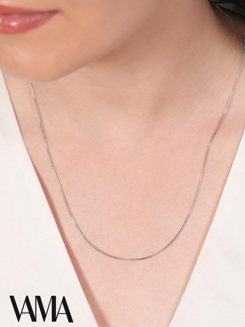 VAMA FASHIONS Elegant Stainless Steel Polished Finish Western Charm Stylish Durable Neck Box Necklace Chains for Girls & Women (2mm Thin Box Chain for girls) - Image 4