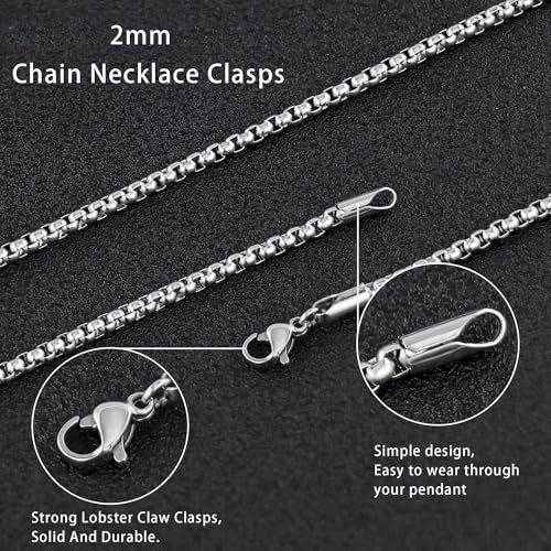 VAMA FASHIONS Elegant Stainless Steel Polished Finish Western Charm Stylish Durable Neck Box Necklace Chains for Girls & Women (2mm Thin Box Chain for girls) - Image 5