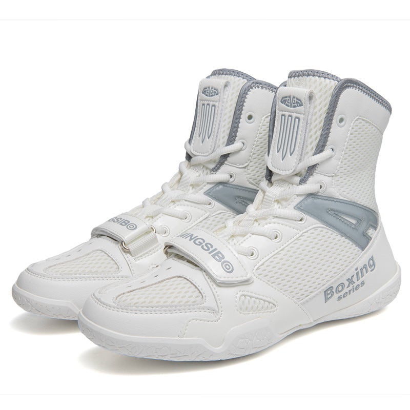6099 Boxing Shoes Wrestling Shoes Soft Fitness Comfortable Skid Training Competition Shoes Indoor Training Shoes High-Top - Image 3