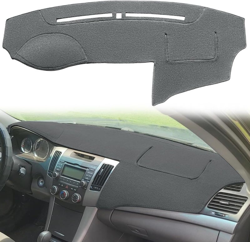 Fcovergurus Dash Cover Mat for Hyundai Sonata 2009-2010 with Sensor Cutout - Dark Gray - Image 1