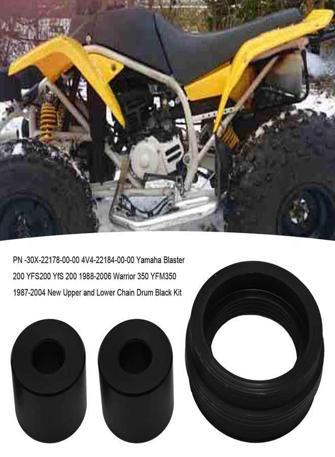 DUZFOREI طقم بكرات السلسلة العلوية والسفلية من دوزفوري، أسود، رقم القطعة PN-30X-22178-00-00، بديل لياماها بلاستر 200 YFS200 YfS 200 (1988-2006) ووريور 350 YFM350 (1987-2004). بديل للقطعة رقم 4V4-22184-00-00. - Image 5