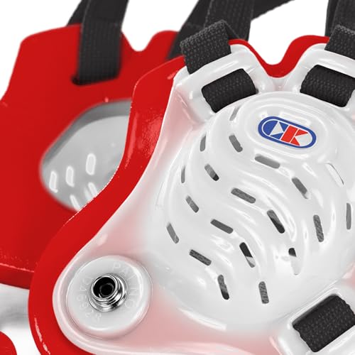 Cliff Keen Youth Tornado Wrestling Headgear (Translucent/Scarlet/Black) - Image 3