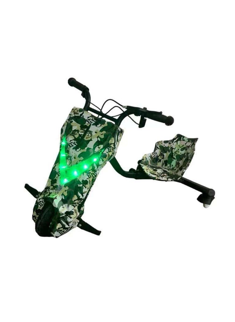 Lovely Baby Lovely Baby Drift Scooter TG05 - Weight Capacity 80 kgs - Ride-On Scooter with Bluetooth Option - Adjustable Frame - High-Powered Electric Vehicle - Riding Gift - Green 