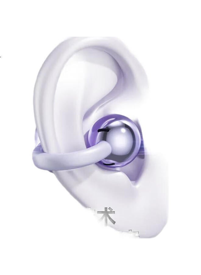 Claison Bluetooth Earphones New Ear-Hook Wireless Open Bone Conduction Concept Running Sports Call Noise Reduction Hanging Ear Suitable For Huawei Xiaomi Apple M91-Star Purple - Image 3