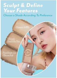 I'M MEME Palette Afternoon Tea Contour ; Frozen Choco, Bronzer Palette For Face & Cheeks, Matte Powder Bronzer, Natural Makeup, Buildable Coverage, Light To Medium, For Cool Tone Skin, 0.4Oz  - Image 3