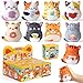 Winrayk 9 Pack Mini Plush Cat Stuffed Animals Party Favors Blind Box Bulk Toys Assortment Birthday Gift Goodie Bag Stuffer Pinata Filler Carnival Classroom Prize Box Toys Kids Girls Cat Party Favors - Image 2