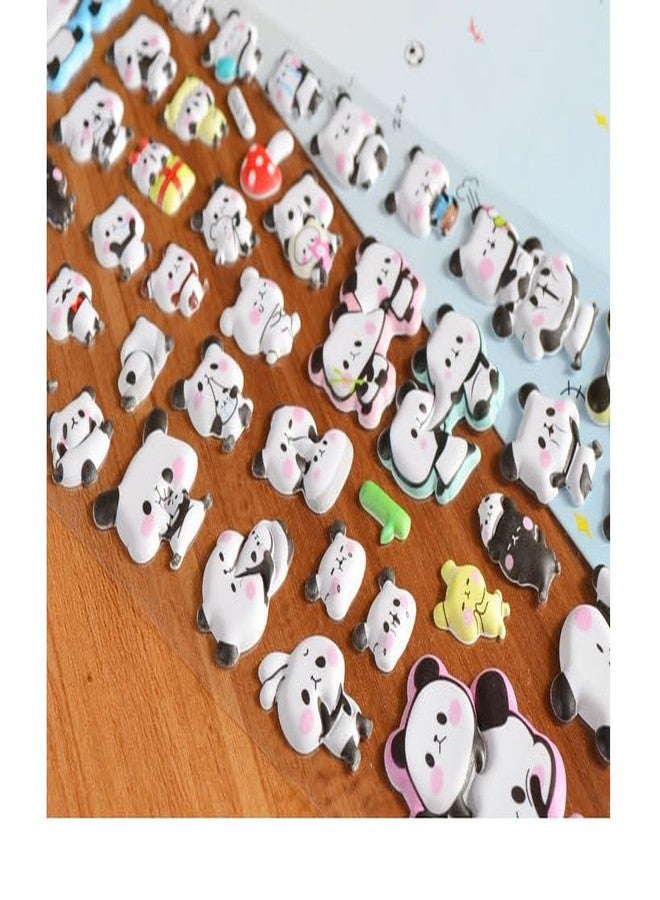 DEOXY Pack of 4 Panda Three-Dimensional PVC Bubble Children's Kindergarten Children's Reward Stickers 3D Envelope Seal Decorations (DX-0017) - Image 3
