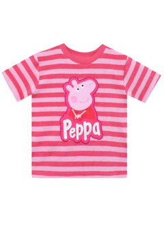 Peppa Pig T-Shirt and Shorts Set | Girls Clothes for Summer | Peppa Towel Shirt and Short Pink 6  - Image 2