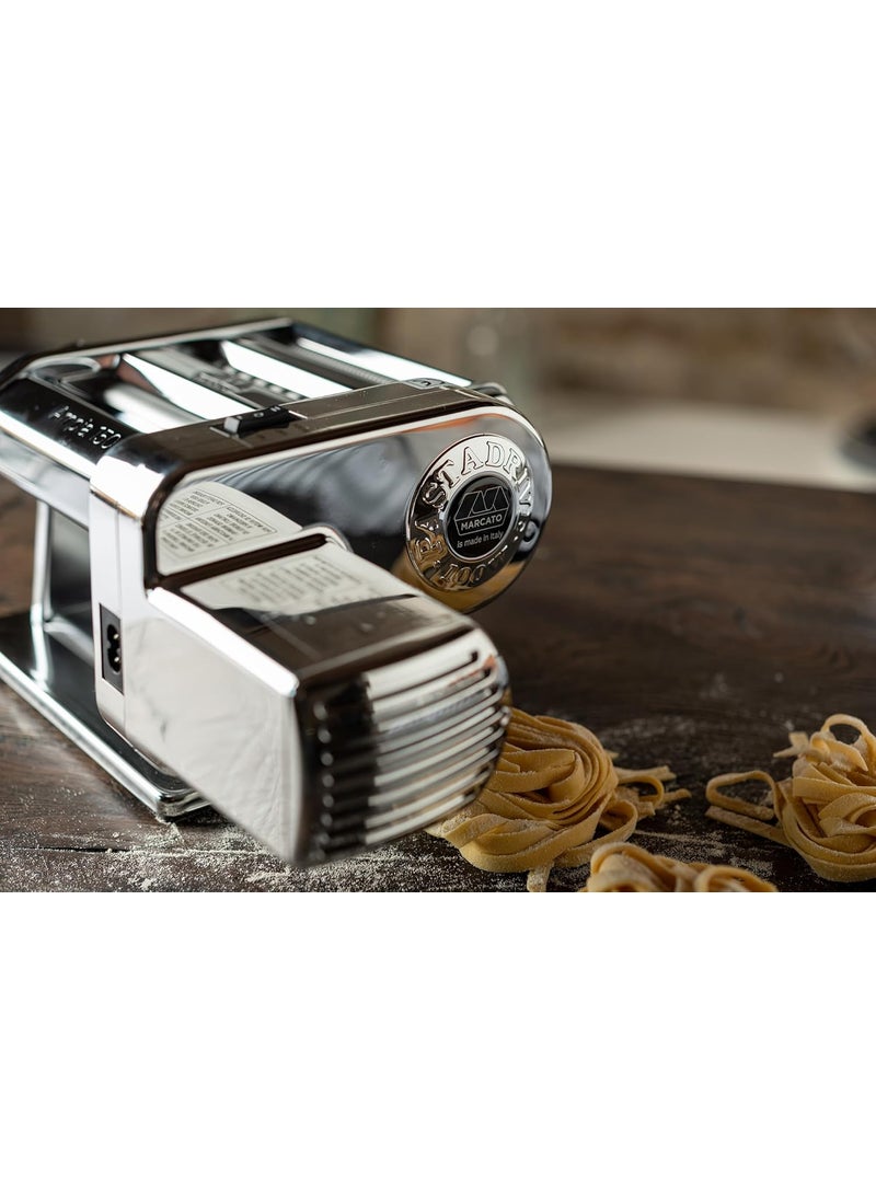 MARCATO MARCATO Made in Italy Ampiamotor 110V Pasta Machine Chrome Steel Set includes Ampia 150 handcrank clamp Pastadrive motor and instruction manual  - Image 2