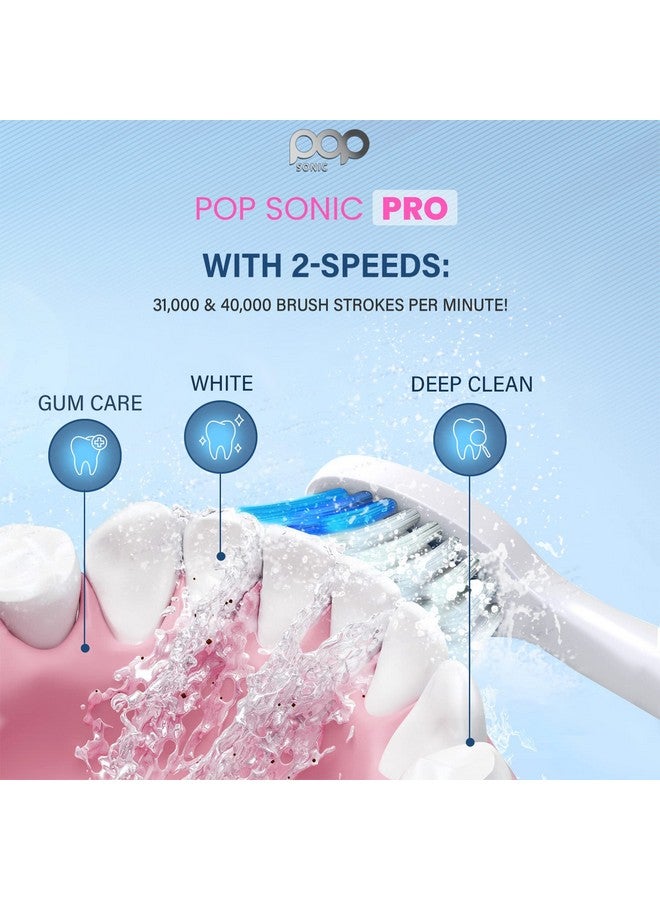 pop sonic Op Sonic The Ultimate Pro Toothbrush (Silver) ; Rechargeable Toothbrush W/Up To 40 000 Brush Strokes/Minute Longlasting Dupont Nylon Bristles Teens & Adult Toothbrush W/Quadrant Pacer & Timer - Image 5