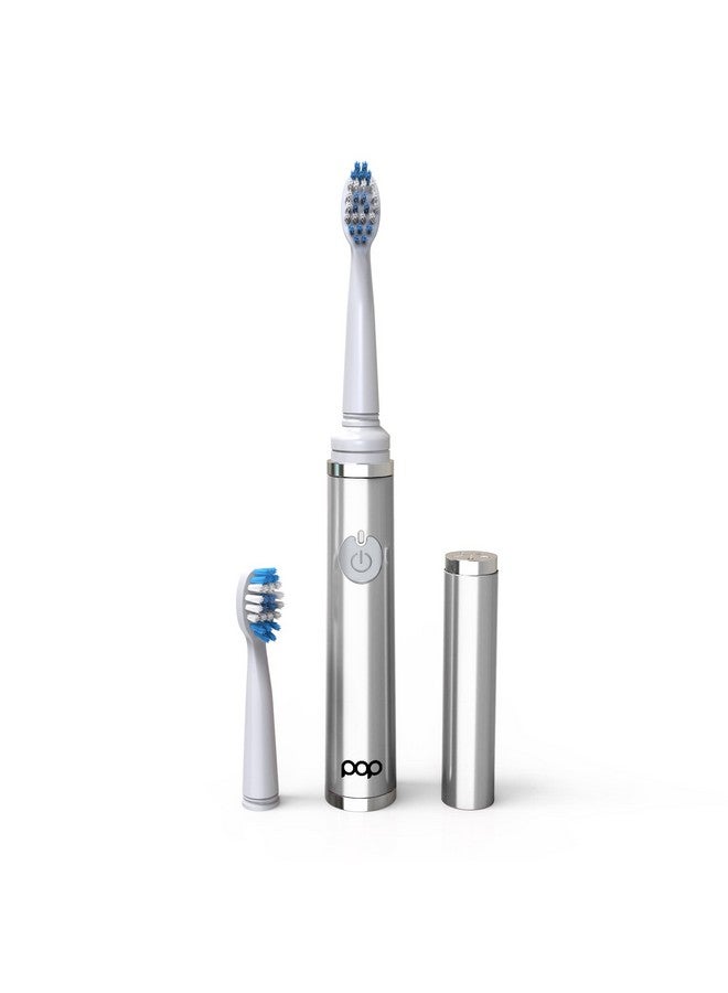 pop sonic Op Sonic The Ultimate Pro Toothbrush (Silver) ; Rechargeable Toothbrush W/Up To 40 000 Brush Strokes/Minute Longlasting Dupont Nylon Bristles Teens & Adult Toothbrush W/Quadrant Pacer & Timer - Image 3