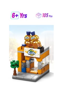 Y&D 105-Piece Mini Street Orange Juice Store Building Block Toy  - Image 1