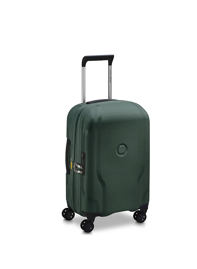 DELSEY Paris Clavel 55cm 4 Double-Wheeled Luggage Trolley (Recycled Material) - Deep Green