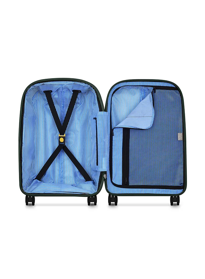 ديلسي _باريس Clavel 55cm 4 Double-Wheeled Luggage Trolley (Recycled Material) - Deep Green