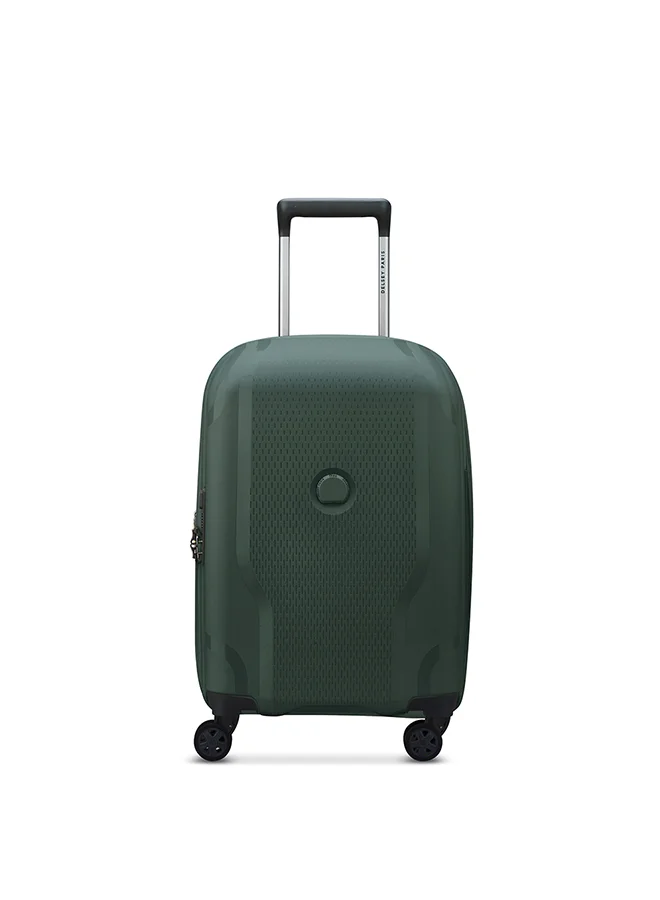 DELSEY Paris Clavel 55cm 4 Double-Wheeled Luggage Trolley (Recycled Material) - Deep Green