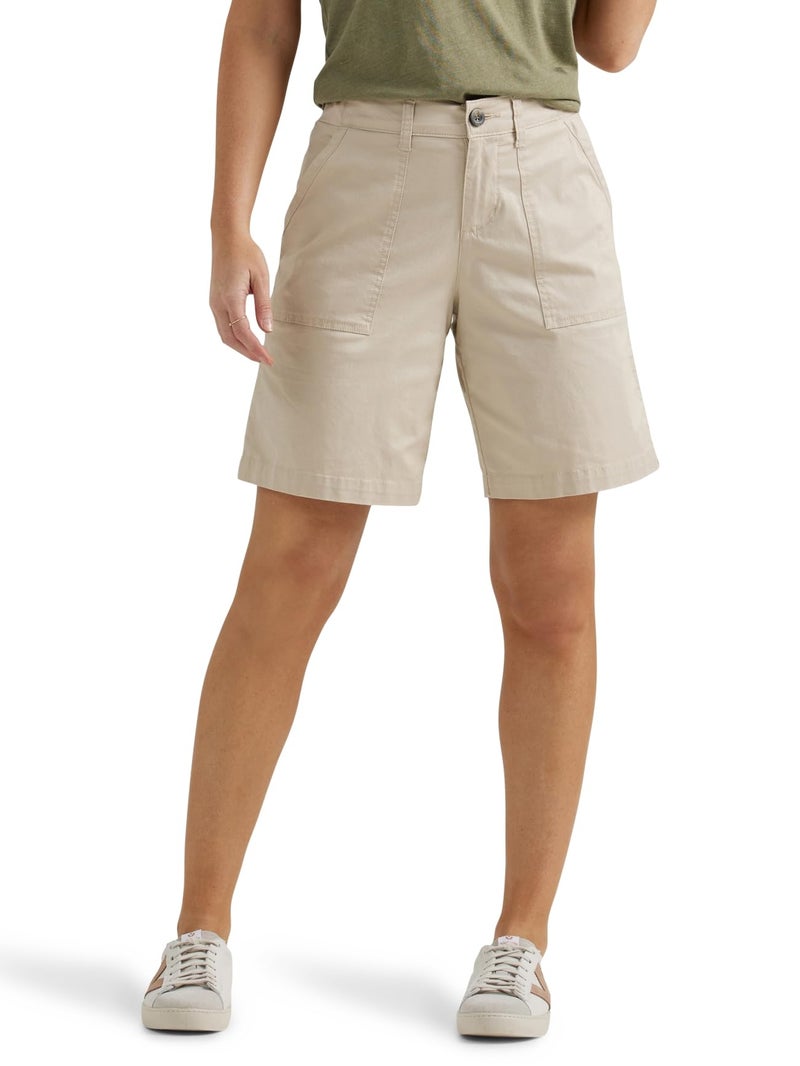 Lee Women's Ultra Lux Comfort with Flex-to-Go Utility Bermuda Short Greige 10 - Image 3