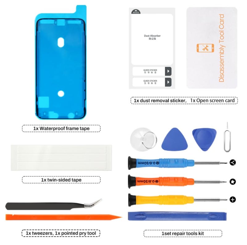 Olivechard for iPhone 14 Pro Max Lightning Charging Port Replacement (Gold) USB Dock Connector Flex Cable Assembly Includes Waterproof Tape & Tool Kit for A2651, A2894, A2895, A2896 - Image 3