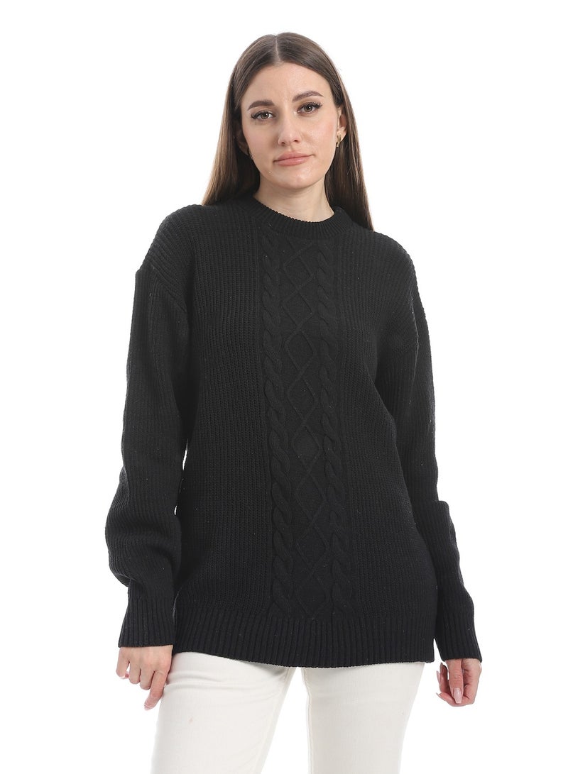 Caesar women wool plain pullover with round neck multidesign - Image 3