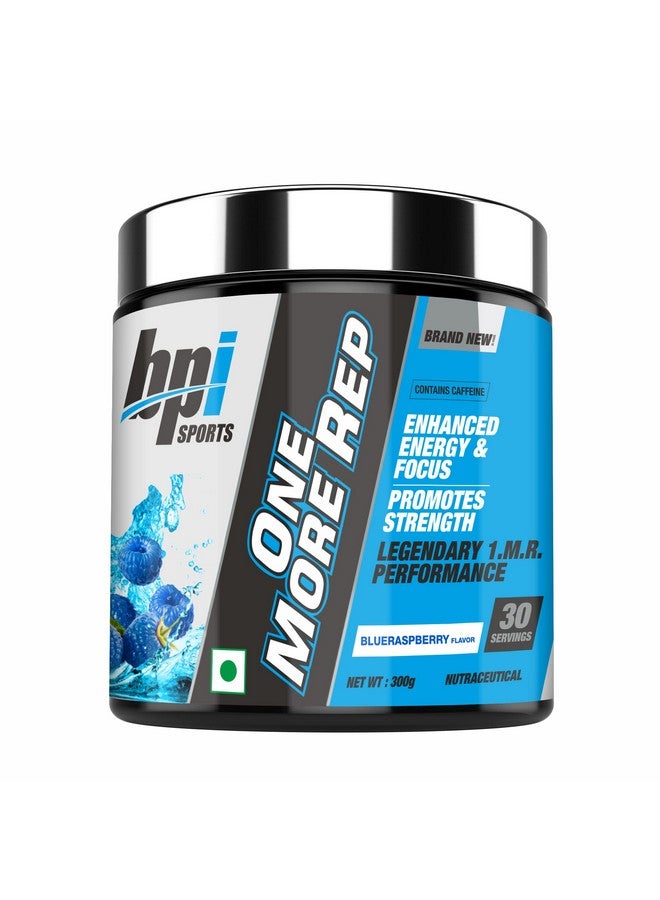 BPI SPORTS BPI Sports One More Rep Pre-Workout Powder - Increase Energy and Stamina - Intense Strength - Recover Faster - 300 GM-30 servings-Blue Raspberry 