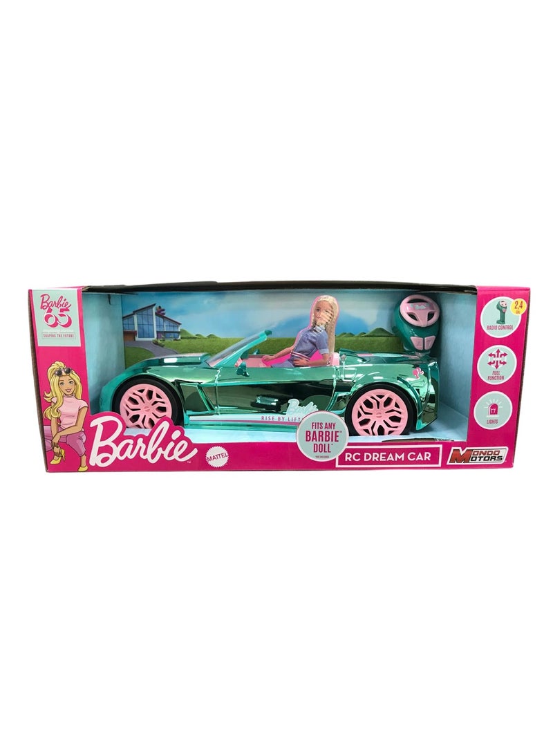 MONDO Barbie Remote Control Convertible Dream Car 65th Anniversary  2.4Ghz, Battery Operated | Toy Vehicle | Gift for Kids - Image 4