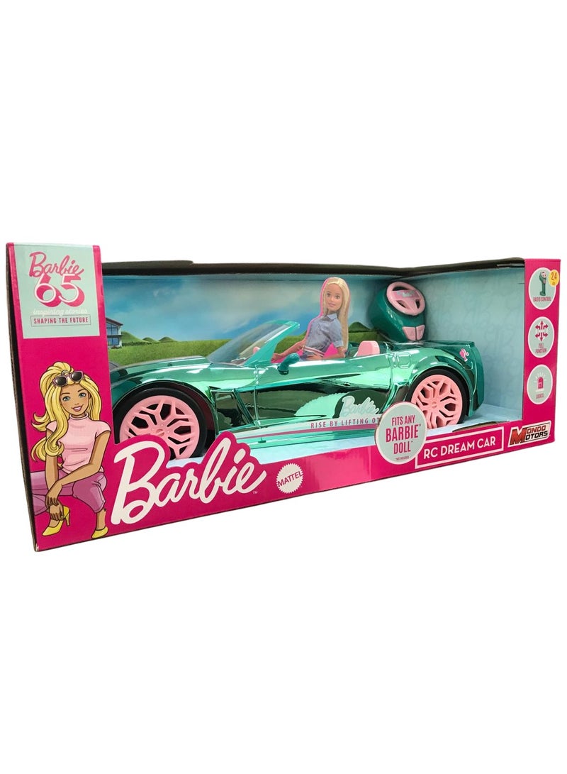 MONDO Barbie Remote Control Convertible Dream Car 65th Anniversary  2.4Ghz, Battery Operated | Toy Vehicle | Gift for Kids - Image 5