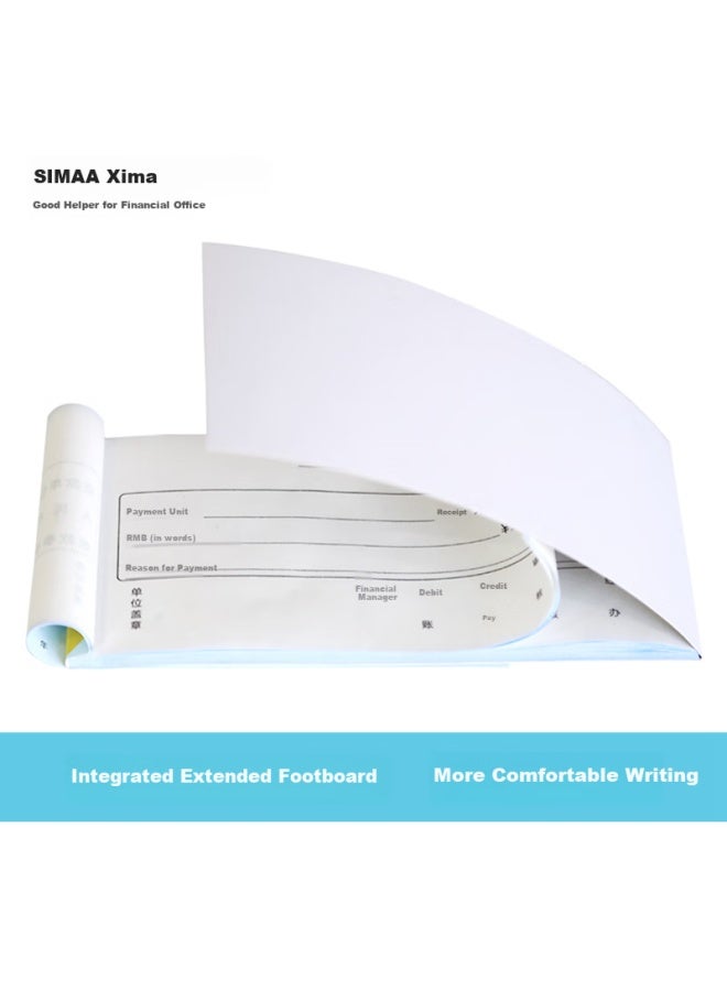 Simaa Sj132 Triplicate Receipt Book 20 Sets Carbonless Copy 54k 175×83mm 10 Books Tear-off Line Payment Receipt Triplicate Book - Image 3