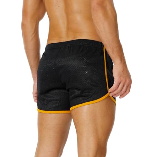 AIMPACT Mens Running Shorts Breathing Workout Gym Booty Short Shorts Black - Image 3