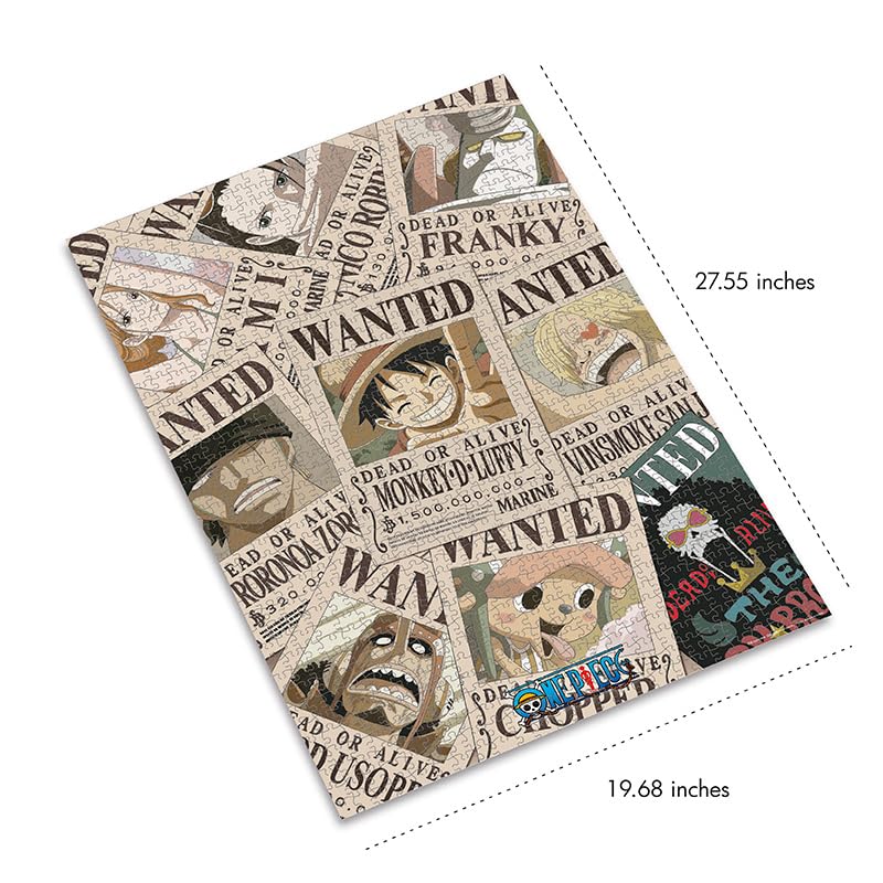 ABYstyle One Piece Anime Wanted Poster Jigsaw Puzzle 1000 Pcs Featuring Luffy, Zoro, Chopper & Sanji Ideal Gift for Anime and Puzzle Enthusiasts Family-Friendly Activity - Image 2
