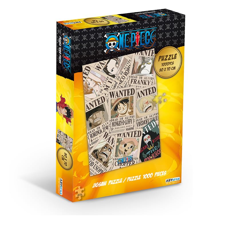 ABYstyle One Piece Anime Wanted Poster Jigsaw Puzzle 1000 Pcs Featuring Luffy, Zoro, Chopper & Sanji Ideal Gift for Anime and Puzzle Enthusiasts Family-Friendly Activity - Image 3