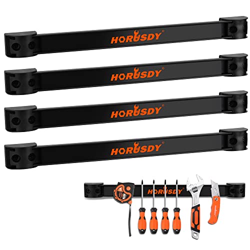 HORUSDY 12 Magnetic Tool Holder Strip 4Pack Tool Magnet Bar for Garage Organization Shop Organization Mounting Screws Included - Image 1