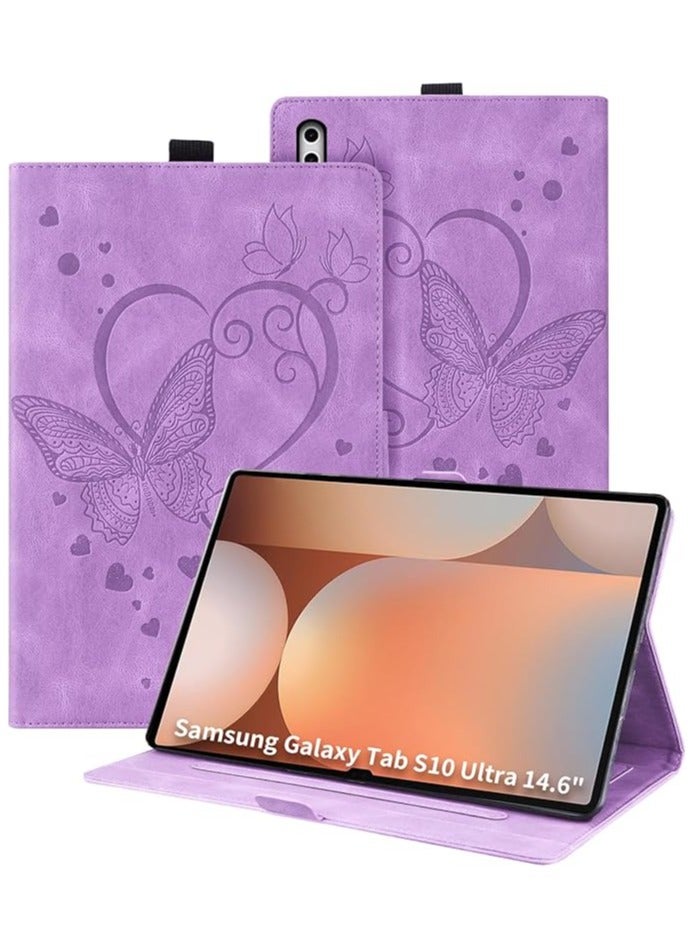general Case for Samsung Galaxy Tab  S9 PLUS 2023/S9 FE+Plus 2023, Tab PU Leather Cases with Butterfly Relief with Stand Function, for Samsung Galaxy Tab S10/S9 Ultra/SM-X926C - Image 1