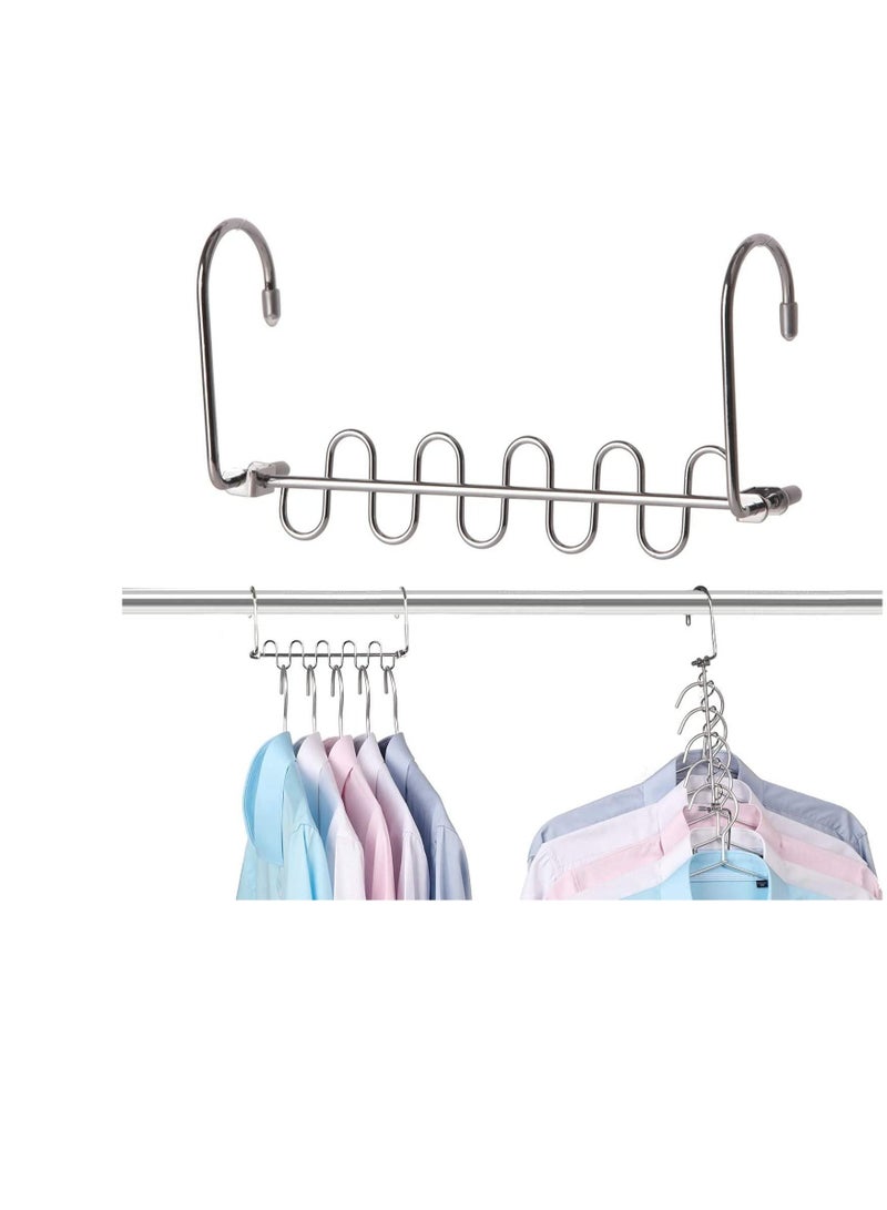 SYOSI Closet Organizer, Cloth Hanger Magic Space Saving Hangers for Closet Wardrobe Closet Organization Closet System, 4 Pack - Image 1