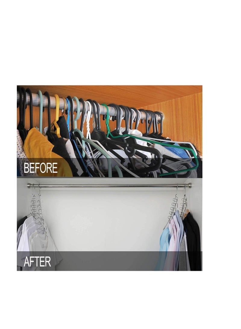 SYOSI Closet Organizer, Cloth Hanger Magic Space Saving Hangers for Closet Wardrobe Closet Organization Closet System, 4 Pack - Image 4