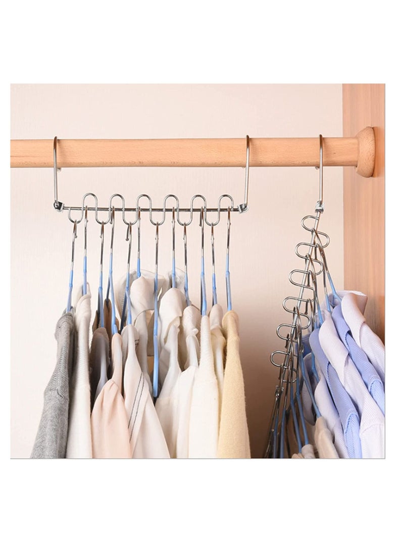 SYOSI Closet Organizer, Cloth Hanger Magic Space Saving Hangers for Closet Wardrobe Closet Organization Closet System, 4 Pack - Image 2