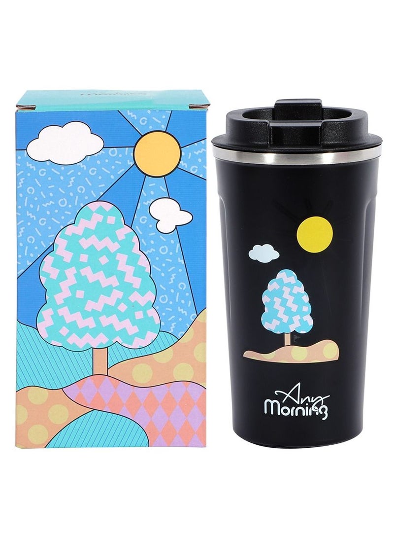 Any Morning Any Morning Stainless Steel Travel Coffee Mug 17 oz (500ml), Vacuum Insulated Tumbler for Hot and Cold Drinks, Leak and Spill-Proof Coffee Travel Mug, Coffee Tumbler with Anti-Slip Base  - Image 5
