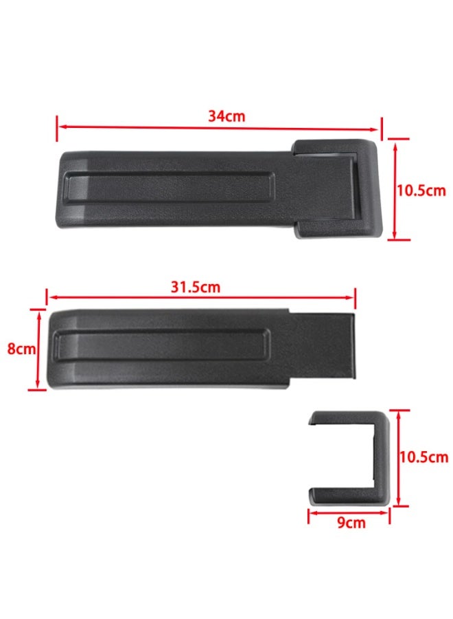 2 Pcs Tailgate Rear Door Spare Tire Holder Hinge Cover Trim for Jeep Wrangler JK JKU 2007-2018 - Image 4