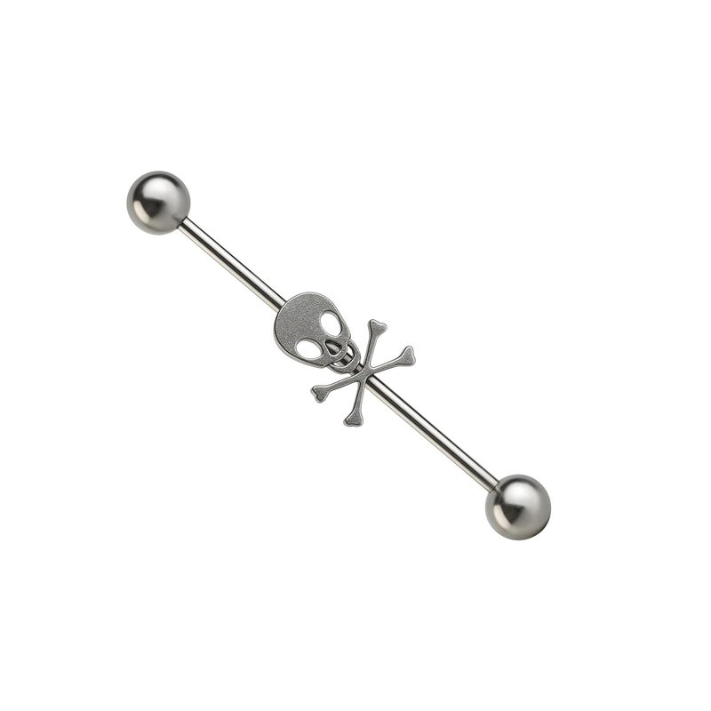 SHIELD PLUS 316L Industrial Ear Piercing Barbell 14G Surgical Steel 38 mm Unisex Cartilage Jewelry (1 Piece) - Image 3