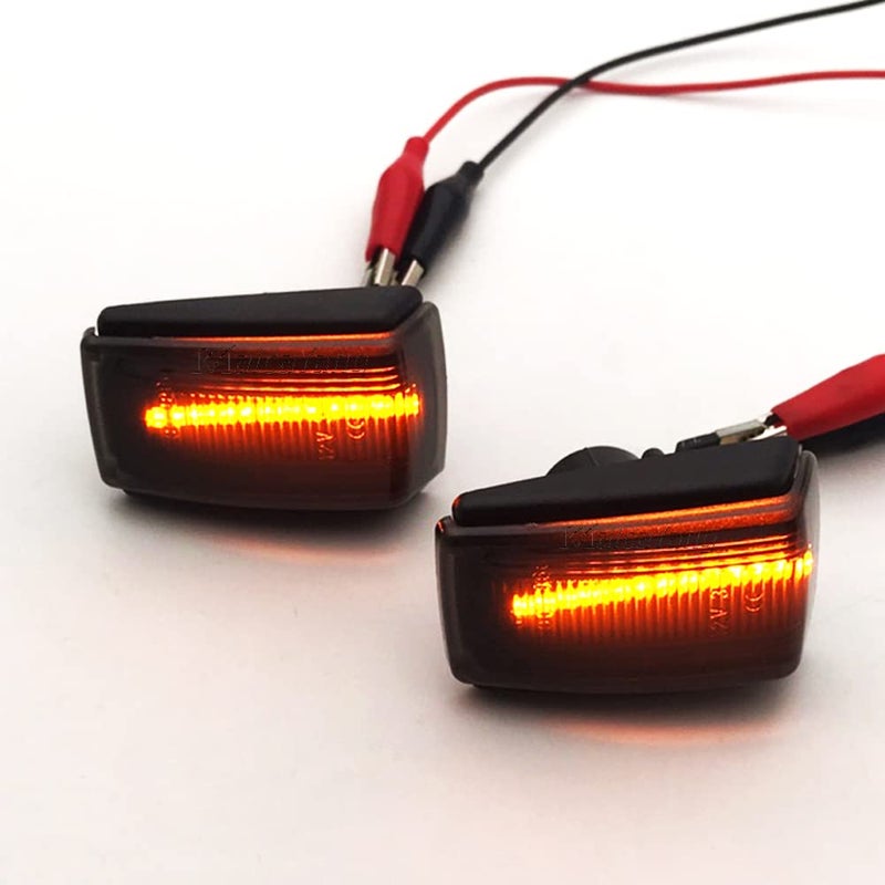 مجموعة ضوء علامة جانبية LED ديناميكية لفولفو 240-960 (هيكل أسود، عدسة كهرمانية) - Image 5