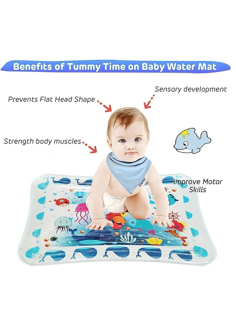 SYOSI - Time Water Mat Infant Toy Indoor Floor Inflatable Newborn Boys and Girls of 3 6 9 12 Months Fun Activity Center Toys Baby Early Development Centers - Image 1